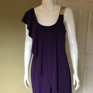 N0034 Dressbarn Collection 2-tier Dress Size 10 Purple